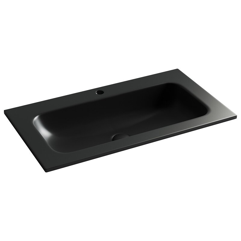 Изображение товара Раковина Ceramicanova Grace CN7012MB 81 см черная матовая, встраиваемая, керамическая