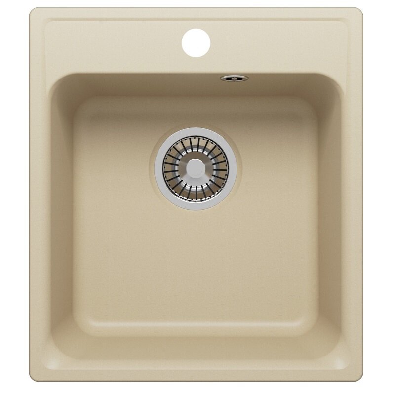 Изображение товара Кухонная мойка Uperwood UPD-406 из кварцевого песка бежевая, накладная, 43см