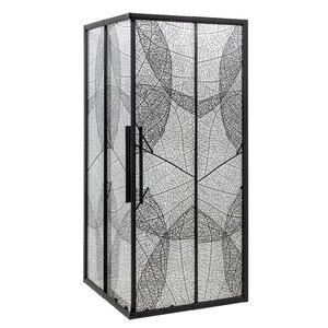 Изображение товара Душевой уголок AvaCan KB 100-110 MT регулировка размеров матовое стекло черный профиль