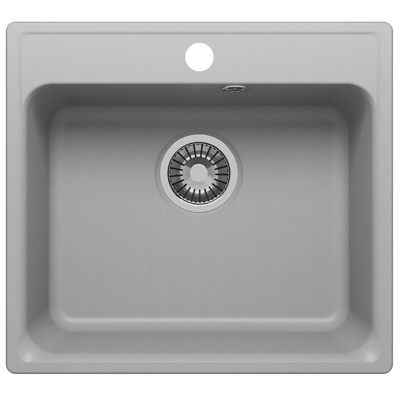 Изображение товара Кухонная мойка Uperwood UPD 104 из кварцевого песка, серый цвет, матовая поверхность