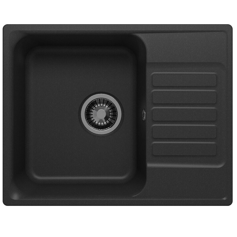 Изображение товара Кухонная мойка из кварцевого песка Uperwood UPD-202 60 см черная матовая