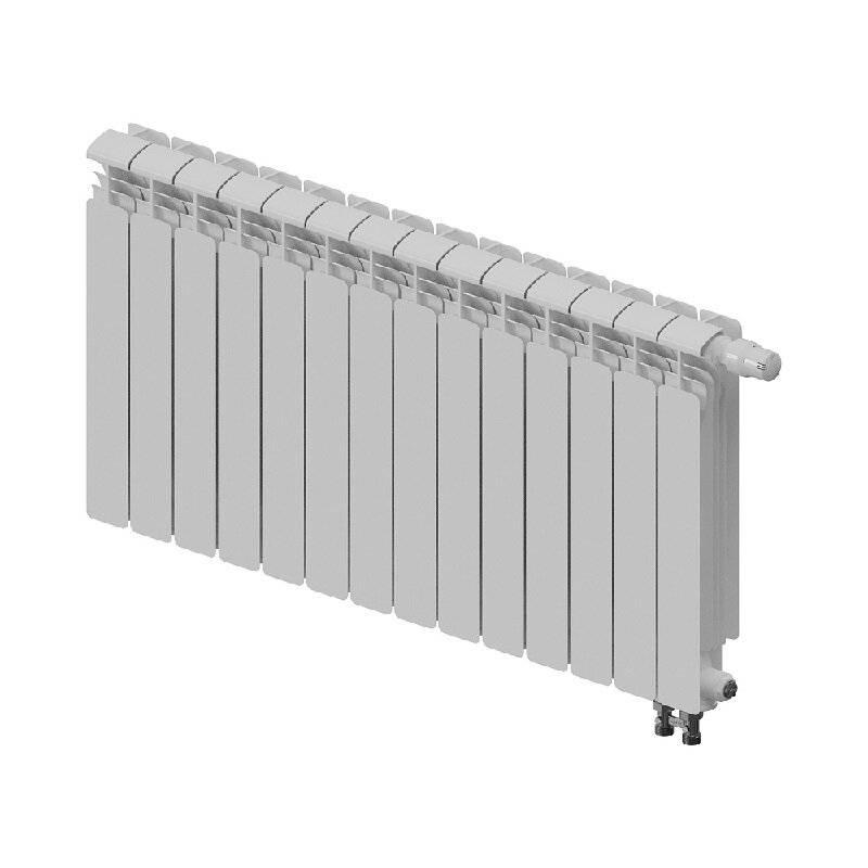 Изображение товара Алюминиевый радиатор Rifar Alum Ventil 500 14 секций боковое подключение Россия