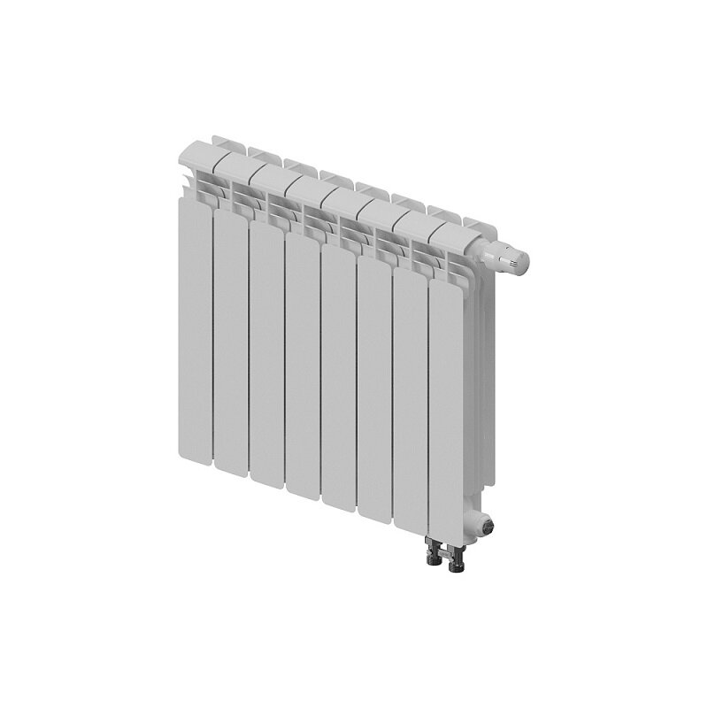 Изображение товара Алюминиевый радиатор отопления 7 секций Rifar Alum Ventil 500 с боковым подключением