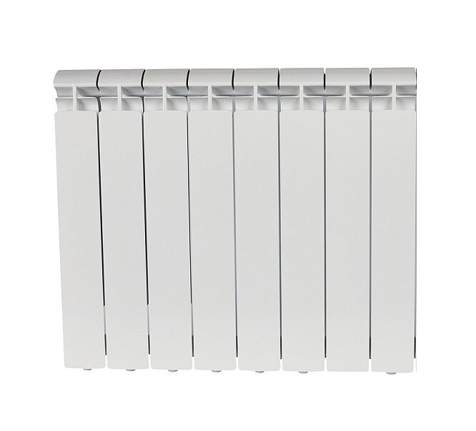 Изображение товара Алюминиевый радиатор Stout Vega 500 8 секций боковое подключение белый