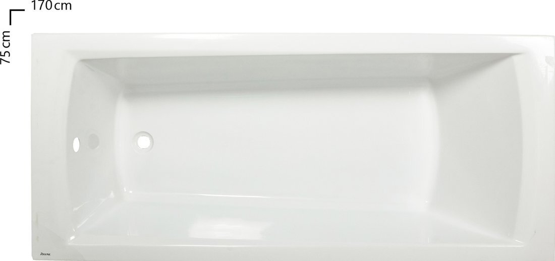 Изображение товара Акриловая ванна Ravak Domino Plus, 170 х 75 см, белая, C631R00000