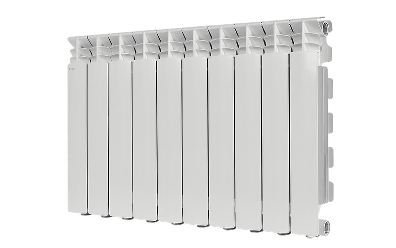 Изображение товара Алюминиевый радиатор Stout Gamma 500 10 секций боковое подключение белый