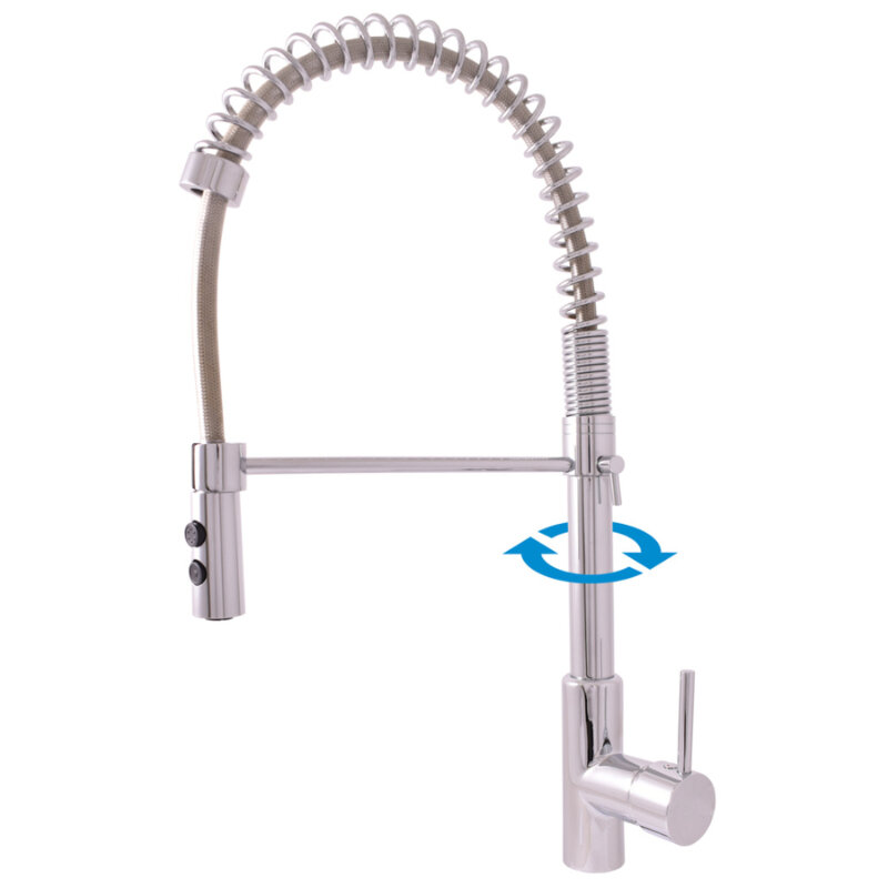 Изображение товара Смеситель для кухонной мойки Rav-Slezak Seina SE917.5 с гибким изливом на пружине хром