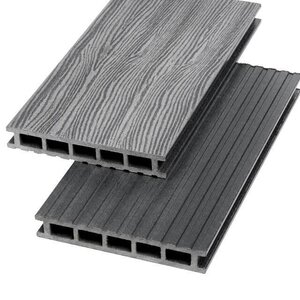 Изображение товара Террасная доска Экодэк ДПК Стандарт Макс Брайт Тиснение 2D 15.5x400 см серый