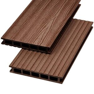 Изображение товара Террасная доска Экодэк ДПК Стандарт Макс Брайт Тиснение 3D, 6000 мм, шоколад