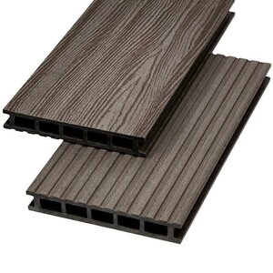 Изображение товара Террасная доска Экодэк ДПК Стандарт Макс Брайт тиснение 2D 155х6000 мм шоколад