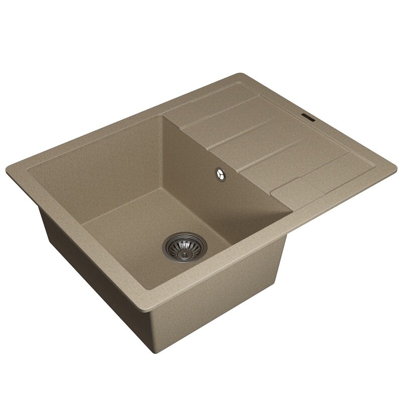 Изображение товара Кухонная мойка Uperwood Quartz Premium UPD-03, 3910202109, 65 см, цвет бежевый матовый Изображение товара Кухонная мойка Uperwood Quartz Premium UPD-03, 3910202109, 65 см, цвет бежевый матовый
