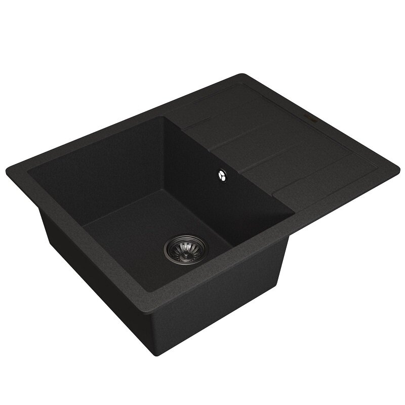 Изображение товара Кухонная мойка Uperwood Quartz Premium UPD-03, 3910202111, 65 см, цвет черный матовый Изображение товара Кухонная мойка Uperwood Quartz Premium UPD-03, 3910202111, 65 см, цвет черный матовый