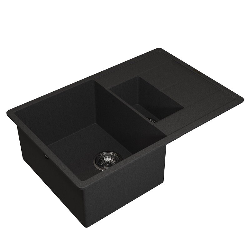 Изображение товара Кухонная мойка Uperwood Quartz Premium UPD-05, 3910202119, цвет черный матовый