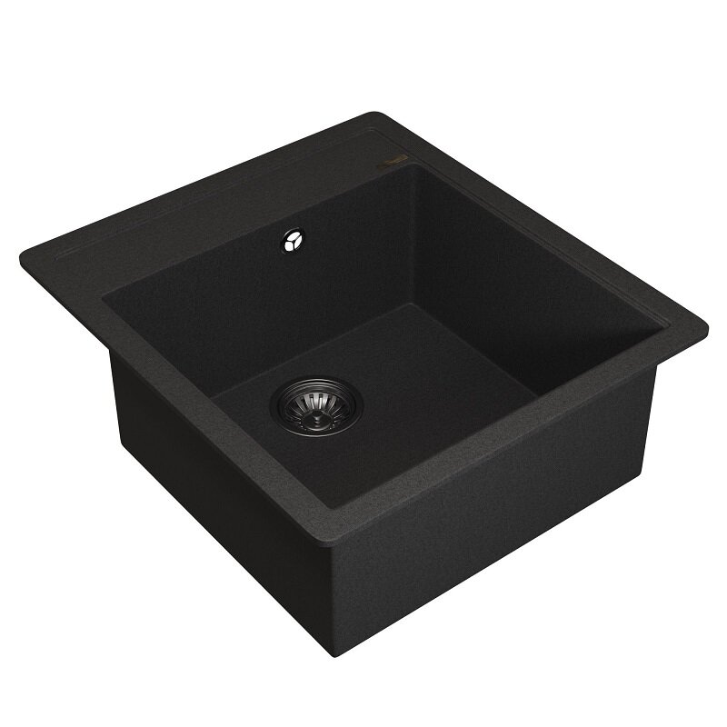 Изображение товара Кухонная мойка Uperwood Quartz Premium UPD-07, 3910202127, 46 см, цвет черный матовый Изображение товара Кухонная мойка Uperwood Quartz Premium UPD-07, 3910202127, 46 см, цвет черный матовый