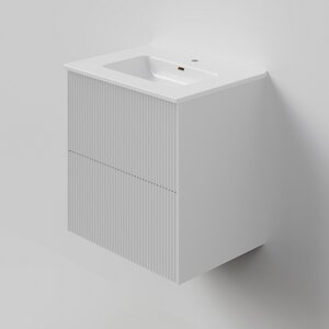 Изображение товара Тумба под раковину La Fenice Terra Twin Bianco, FNC-01-TER-B-60-2, 60 см, подвесная, белая матовая