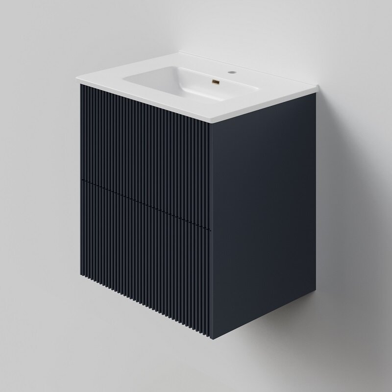 Изображение товара Тумба под раковину La Fenice Terra Twin Blu Grigio 60 см подвесная синяя матовая