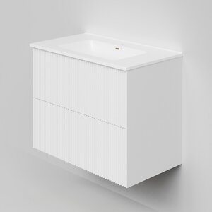 Изображение товара Подвесная тумба под раковину La Fenice Terra Twin Bianco 80 см МДФ