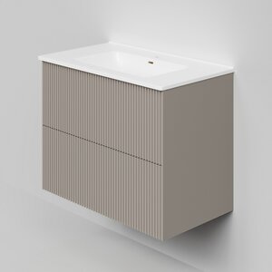 Изображение товара Тумба под раковину La Fenice Terra Twin Cappuccino FNC-01-TER-C-80-2, 80 см, подвесная, бежевая матовая