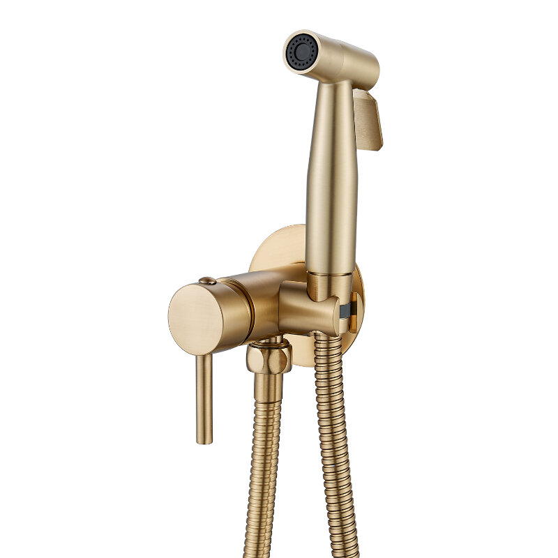 Изображение товара Гигиенический душ Shevanik S147G со смесителем золотой сатин
