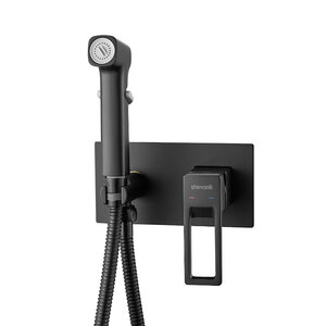 Изображение товара Гигиенический душ Shevanik S6805H со смесителем черный матовый современный дизайн
