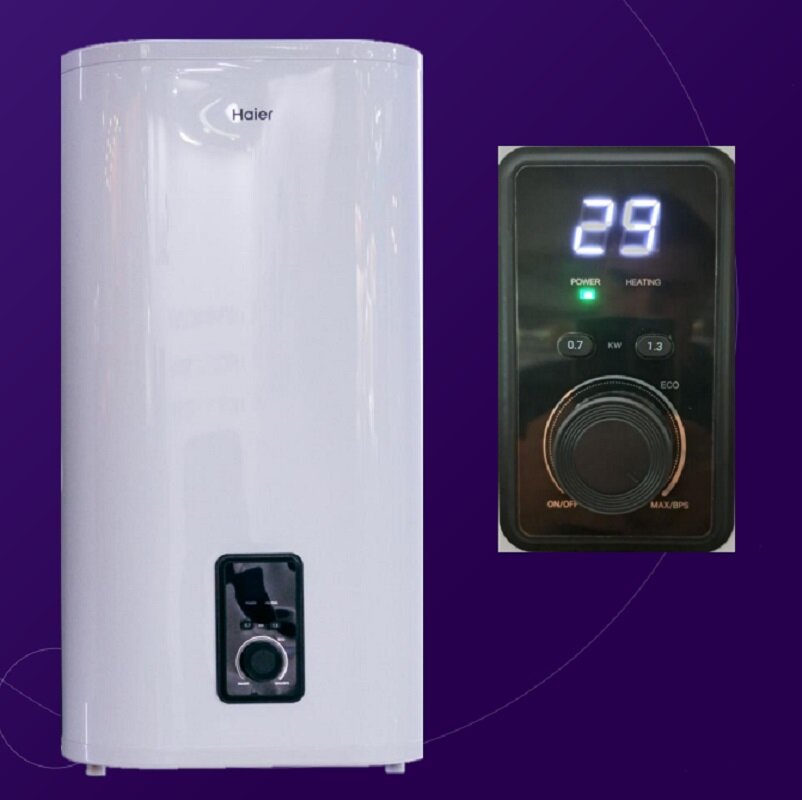 Изображение товара Водонагреватель накопительный Haier ES30V-F4 INOX, TD0050869RU, 30 л, 2 кВт, белый Изображение товара Водонагреватель накопительный Haier ES30V-F4 INOX, TD0050869RU, 30 л, 2 кВт, белый