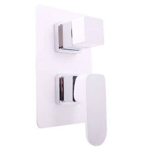 Изображение товара Смеситель для душа Rav-Slezak Yukon YU186KCB белый хром однорычажный встраиваемый