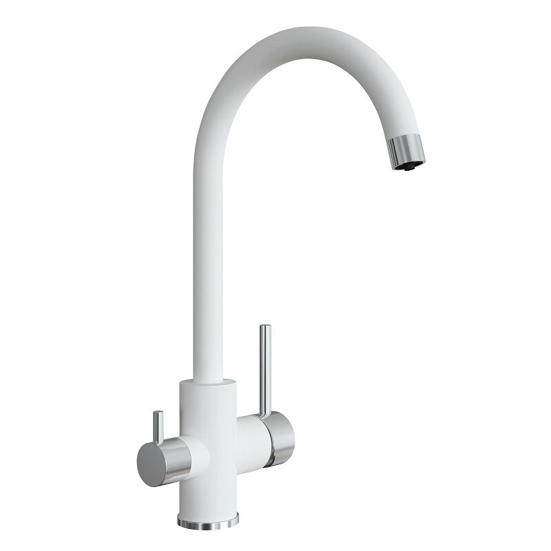 Изображение товара Смеситель для кухни с фильтром Uperwood Quartz Premium UPD-Q-01-01 белый матовый