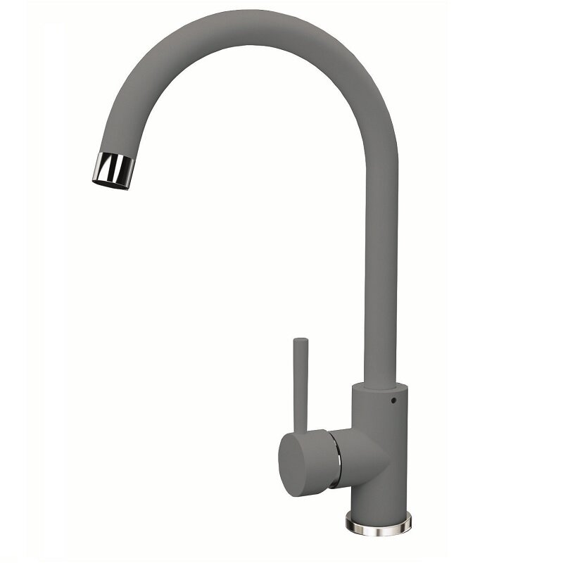 Изображение товара Высокий поворотный смеситель для кухни Uperwood Quartz UPD-Q-02-03 серый матовый