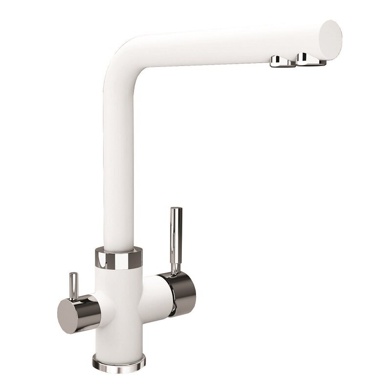 Изображение товара Смеситель для кухни Uperwood Quartz UPD-Q-03-01, с каналом для фильтрованной воды, цвет белый матовый
