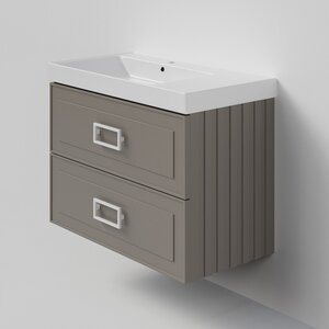 Изображение товара Подвесная тумба под раковину La Fenice Cubo Cappuccino Twin 90 см бежевая матовая