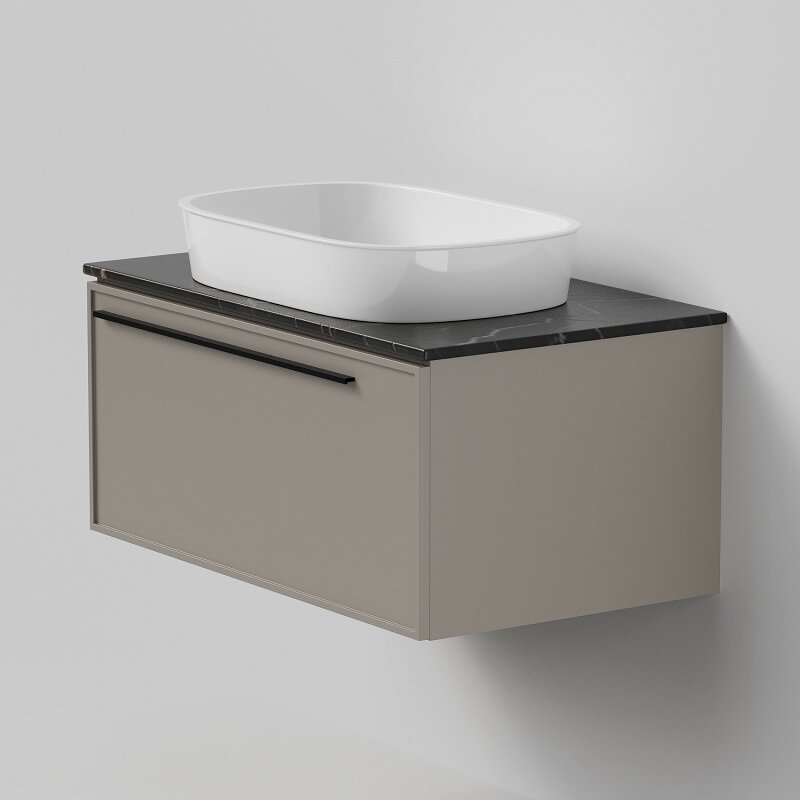 Изображение товара Тумба под раковину La Fenice Elba Cappuccino 90 см подвесная бежевый матовый
