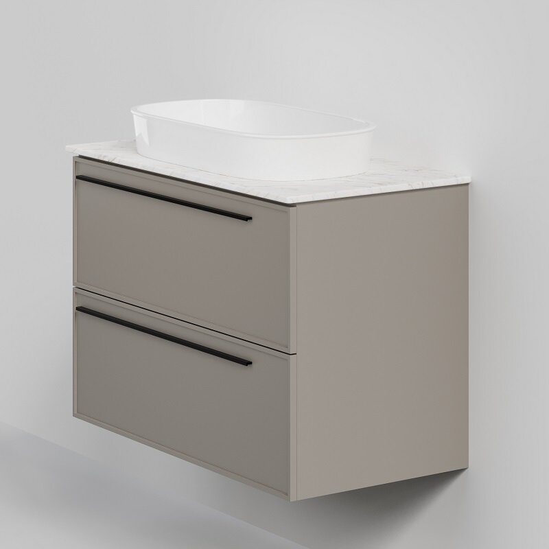 Изображение товара Тумба под раковину La Fenice Elba Cappuccino Twin FNC-01-ELB-C-90-2, 90 см, подвесная, бежевая матовая