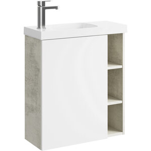 Изображение товара Подвесная тумба под раковину Aqwella Alba 60 см светлый камень белый матовый