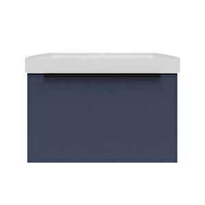 Изображение товара Тумба под раковину La Fenice Simpla Blu Grigio FNC-01-SIM-BG-60, 60 см, подвесная, синяя матовая