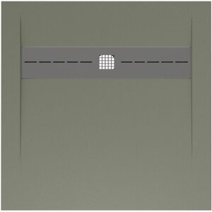 Изображение товара Поддон Allen Brau Infinity 8.21001-CGM, 90 х 90 см, квадратный, искусственный камень, олива