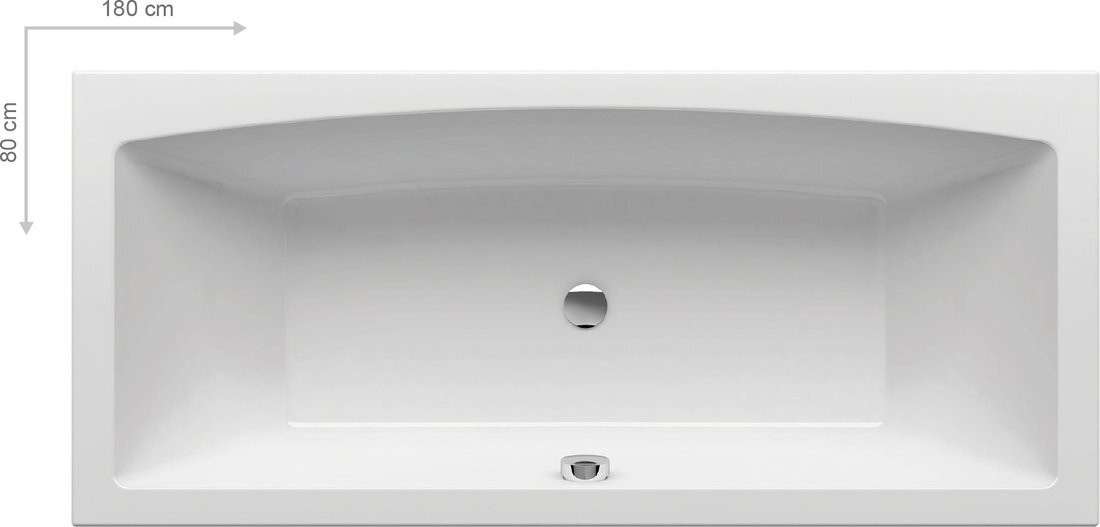 Изображение товара Акриловая ванна Ravak Formy C891000000 02 180x80 белая встраиваемая