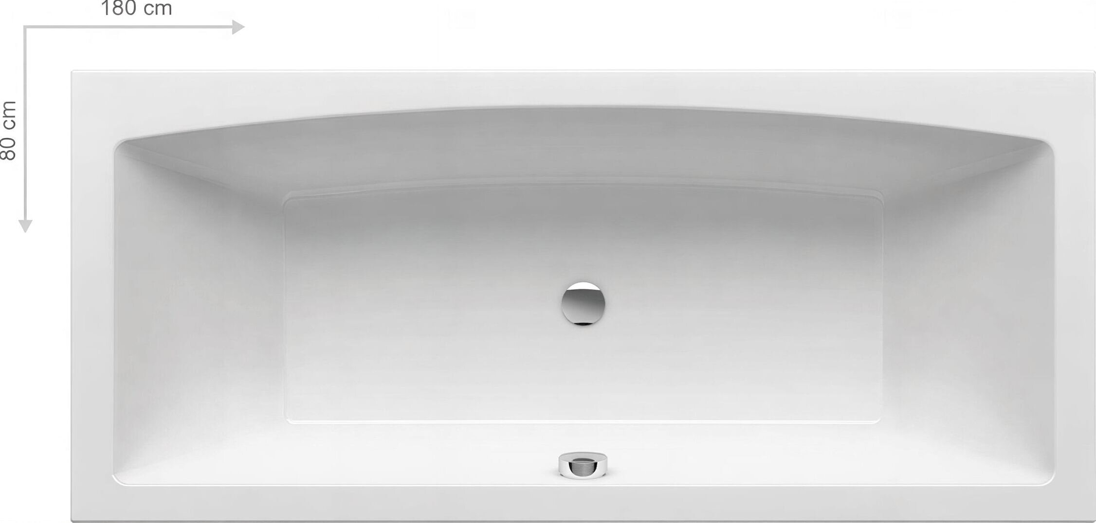 Изображение товара Акриловая ванна Ravak Formy C891000000 02, 180 x 80 см, белая