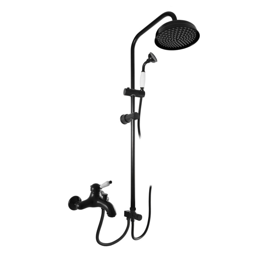 Изображение товара Душевая система Rav-Slezak Labe L554.5/3CMATC черный матовый/хром