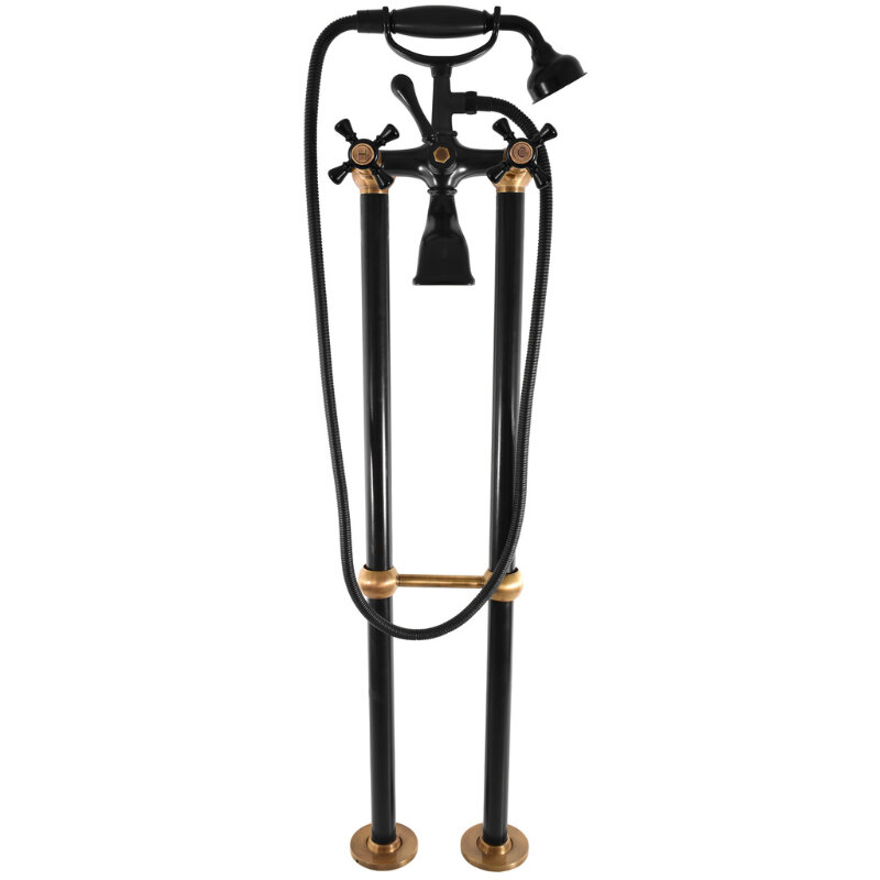 Изображение товара Смеситель для ванны Rav-Slezak Morava Retro MK350.5/2CMATSM черный матовый бронза