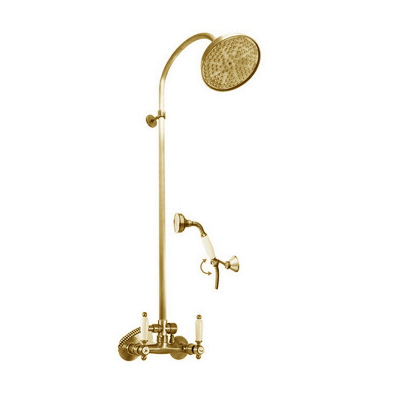Изображение товара Душевая система Rav-Slezak Morava Retro MK581.5/3Z золотая для ванной комнаты