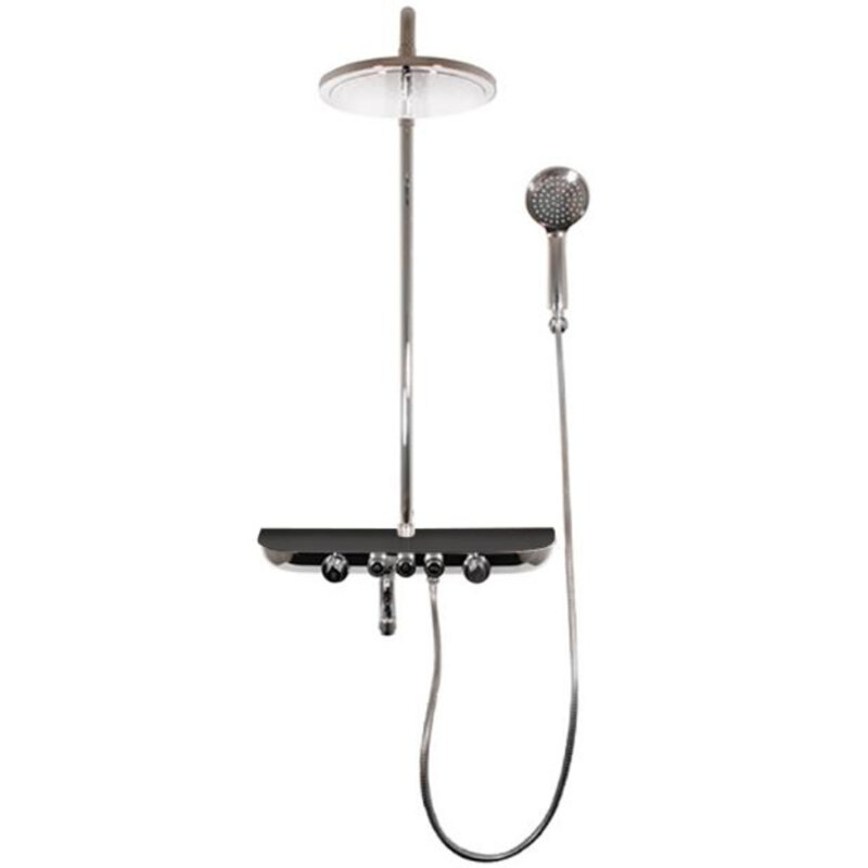 Изображение товара Душевая система Rav-Slezak Murray MU253.5/5SC, цвет черный/хром