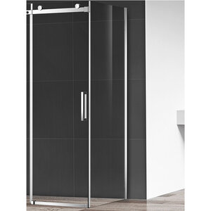 Изображение товара Душевая стенка Aquame AQM4203F-9, 90 см, стекло прозрачное, профиль хром