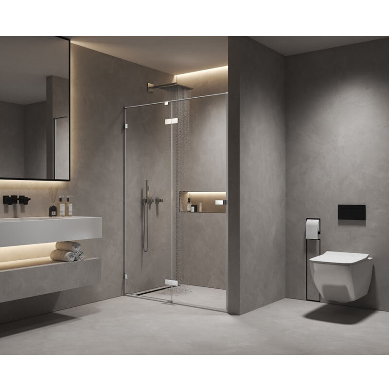 Изображение товара Душевая дверь Aquame AQM7408-10, 100 см, стекло прозрачное, хром