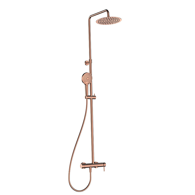 Изображение товара Душевая система Aquame, AQM8011BC, с изливом, цвет шлифованная медь 