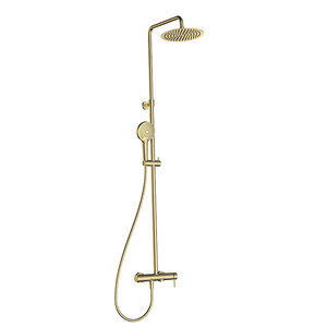 Изображение товара Душевая система Aquame AQM8011BG с изливом, золотой цвет, Италия