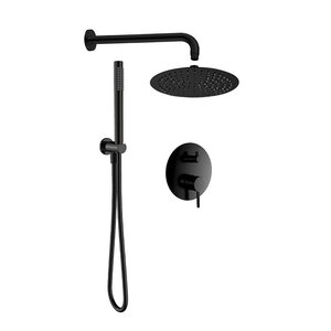 Изображение товара Душевая система Aquame AQM8404MB, цвет черный матовый