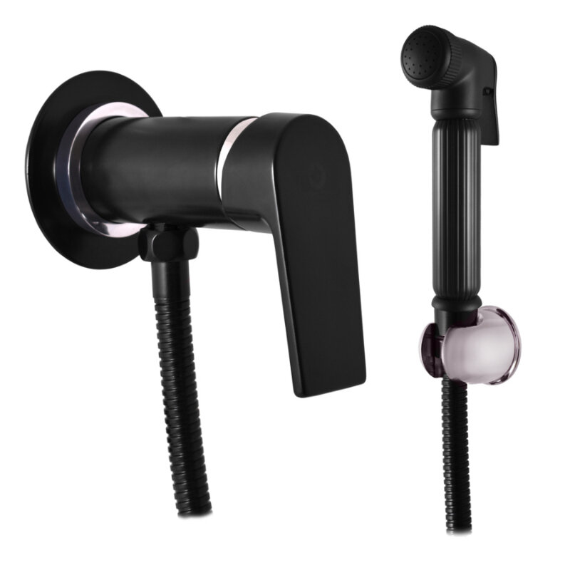 Изображение товара Гигиенический душ Rav-Slezak Colorado CO147/1CMATC, со смесителем, цвет черный матовый/хром