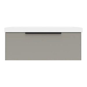 Изображение товара Тумба под раковину La Fenice Simpla Cappuccino FNC-01-SIM-C-100, 100 см, подвесная, бежевая матовая