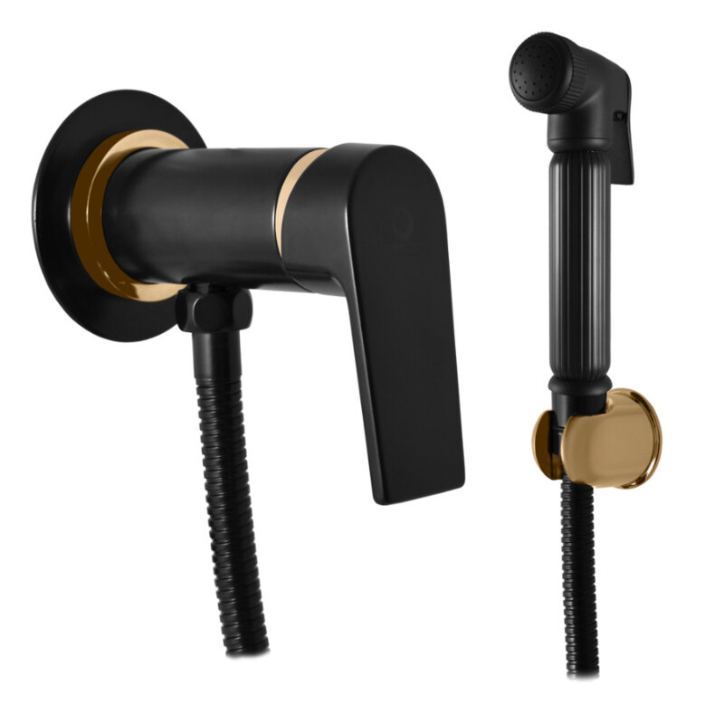 Изображение товара Гигиенический душ Rav-Slezak Colorado CO147/1CMATZ черный матовый и золото