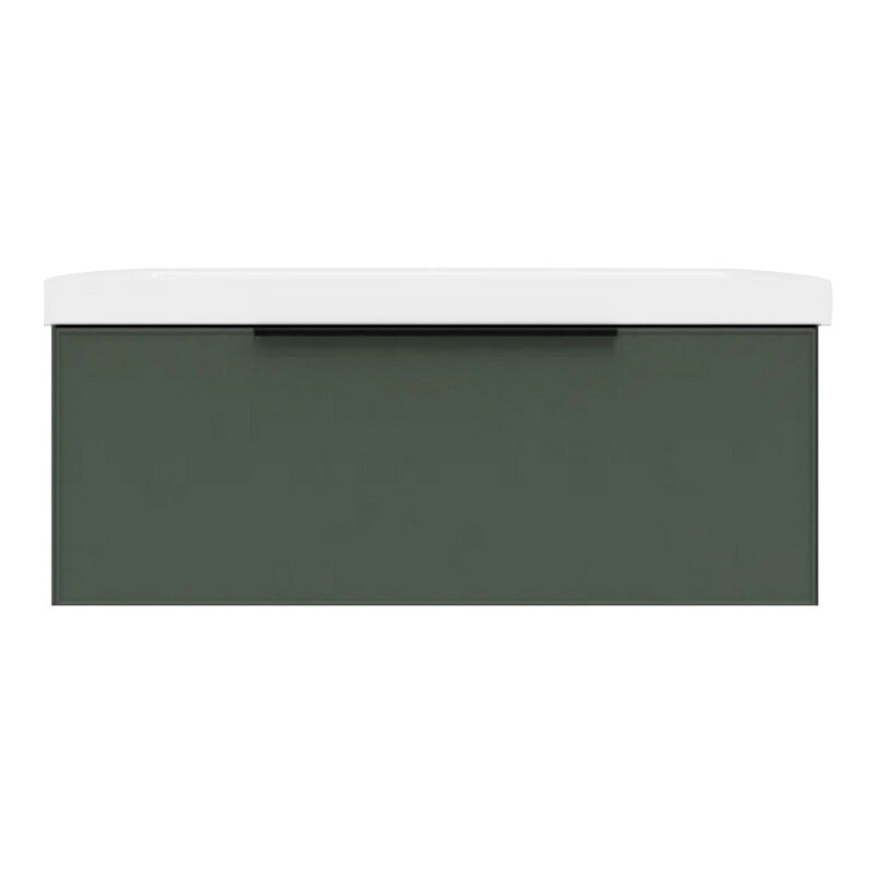 Изображение товара Подвесная тумба под раковину La Fenice Simpla Grigio 100 см серо-зеленая матовая